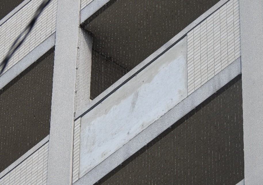 外壁の剥落が発生した箇所
